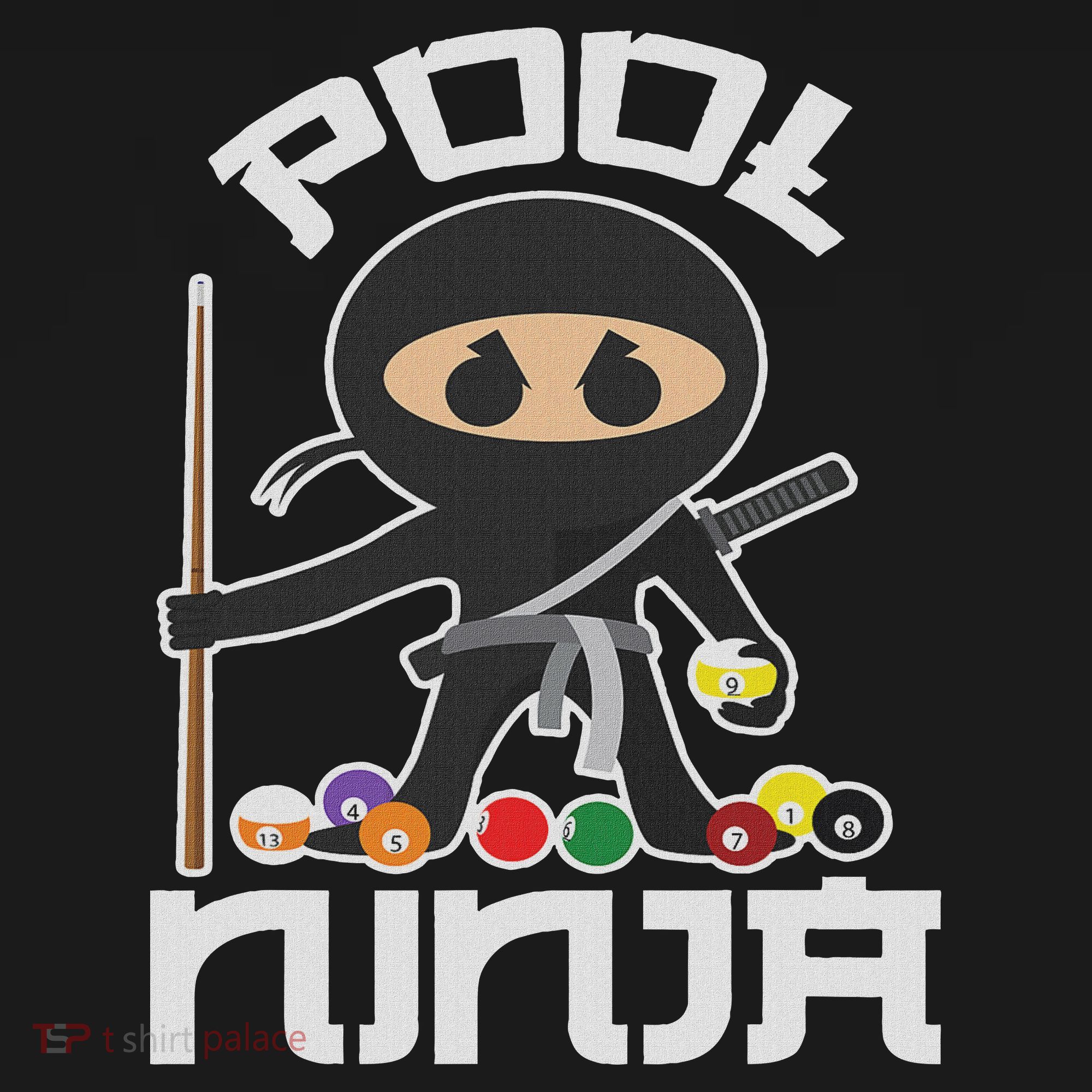 Pool Ninja Cute Pocket Billiards Lover Gift Long Sleeve Shirt