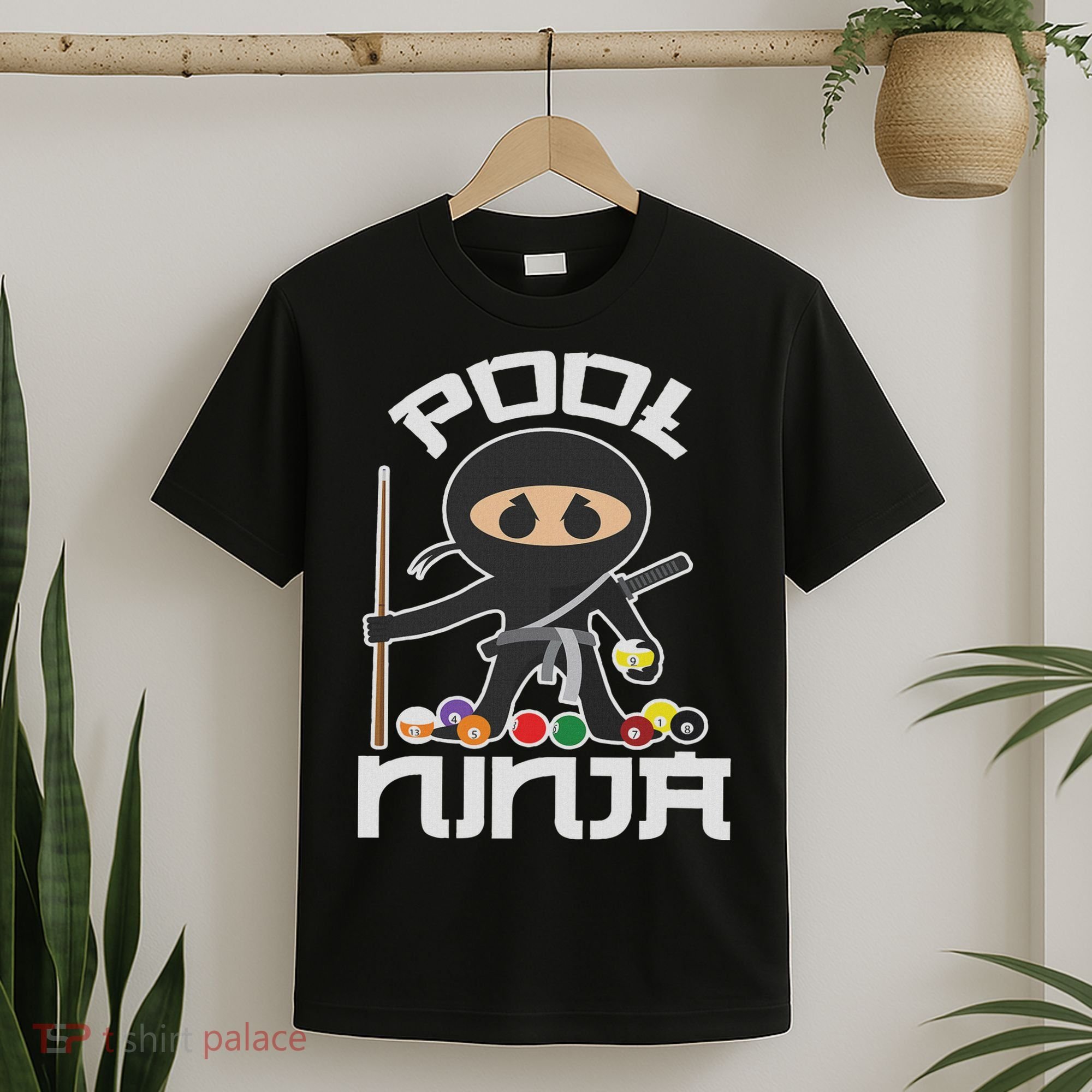 Pool Ninja Cute Pocket Billiards Lover Gift T-Shirt