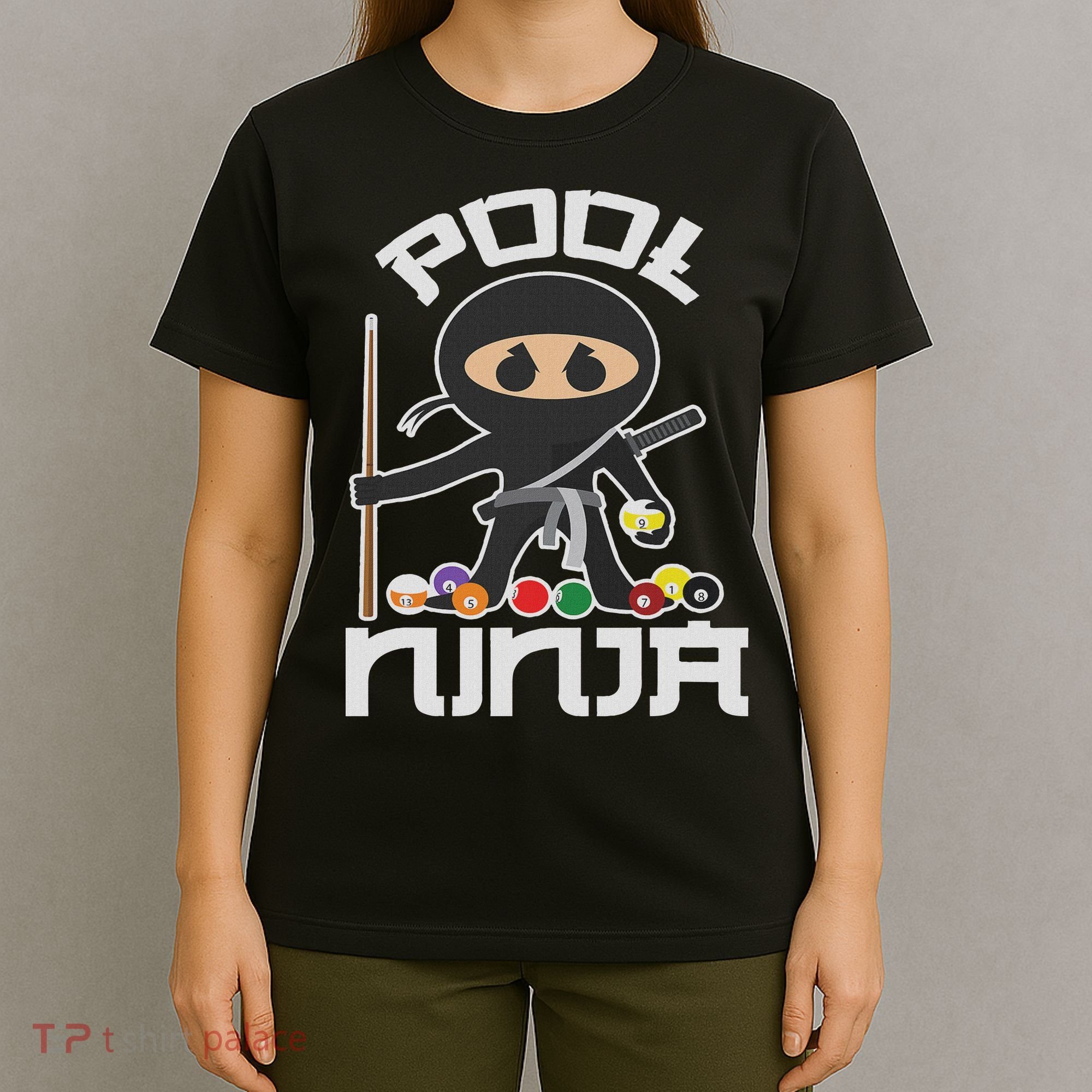 Pool Ninja Cute Pocket Billiards Lover Gift T-Shirt
