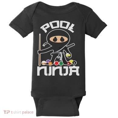 Pool Ninja Cute Pocket Billiards Lover Gift Baby Bodysuit