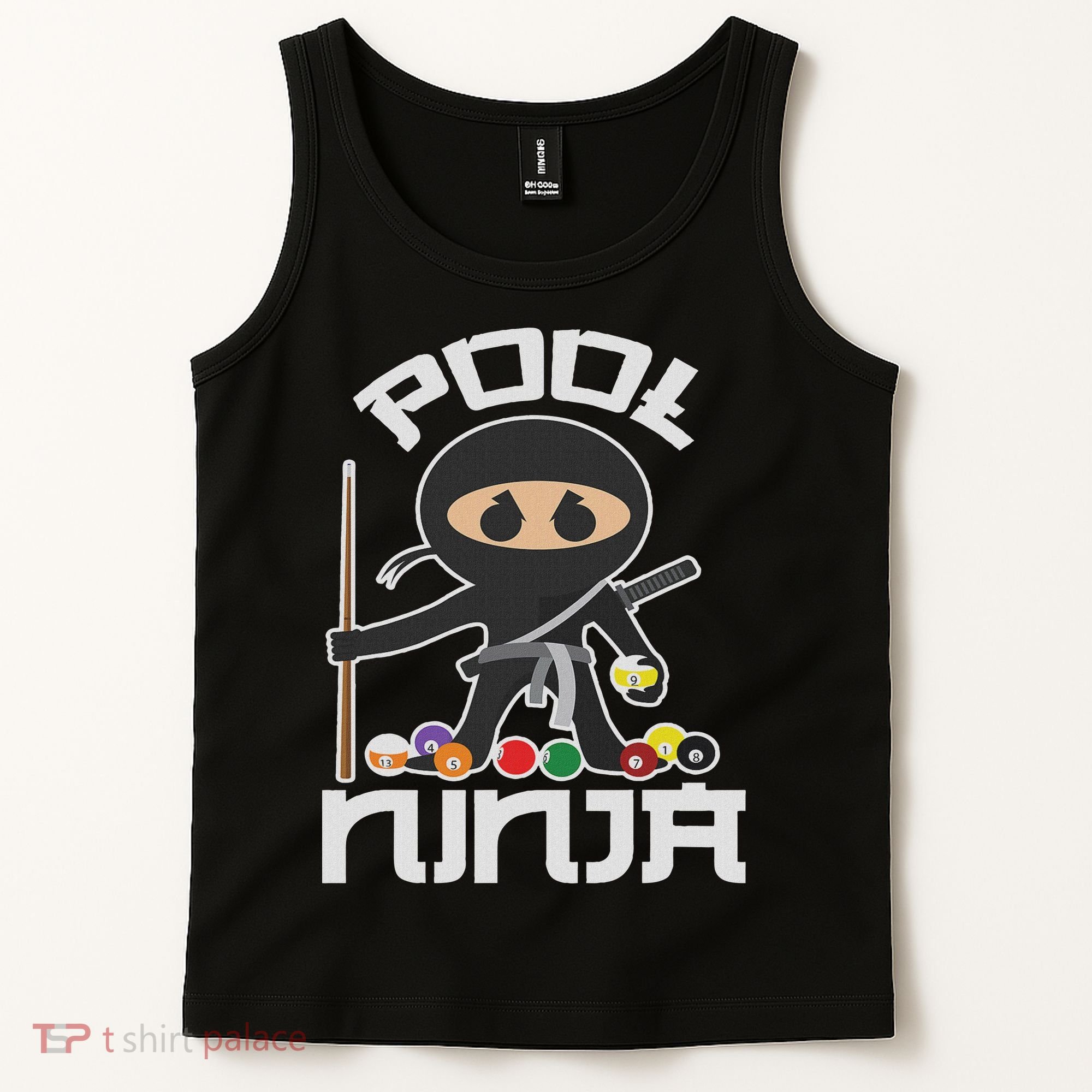 Pool Ninja Cute Pocket Billiards Lover Gift Tank Top