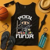 Pool Ninja Cute Pocket Billiards Lover Gift Tank Top thumb 4
