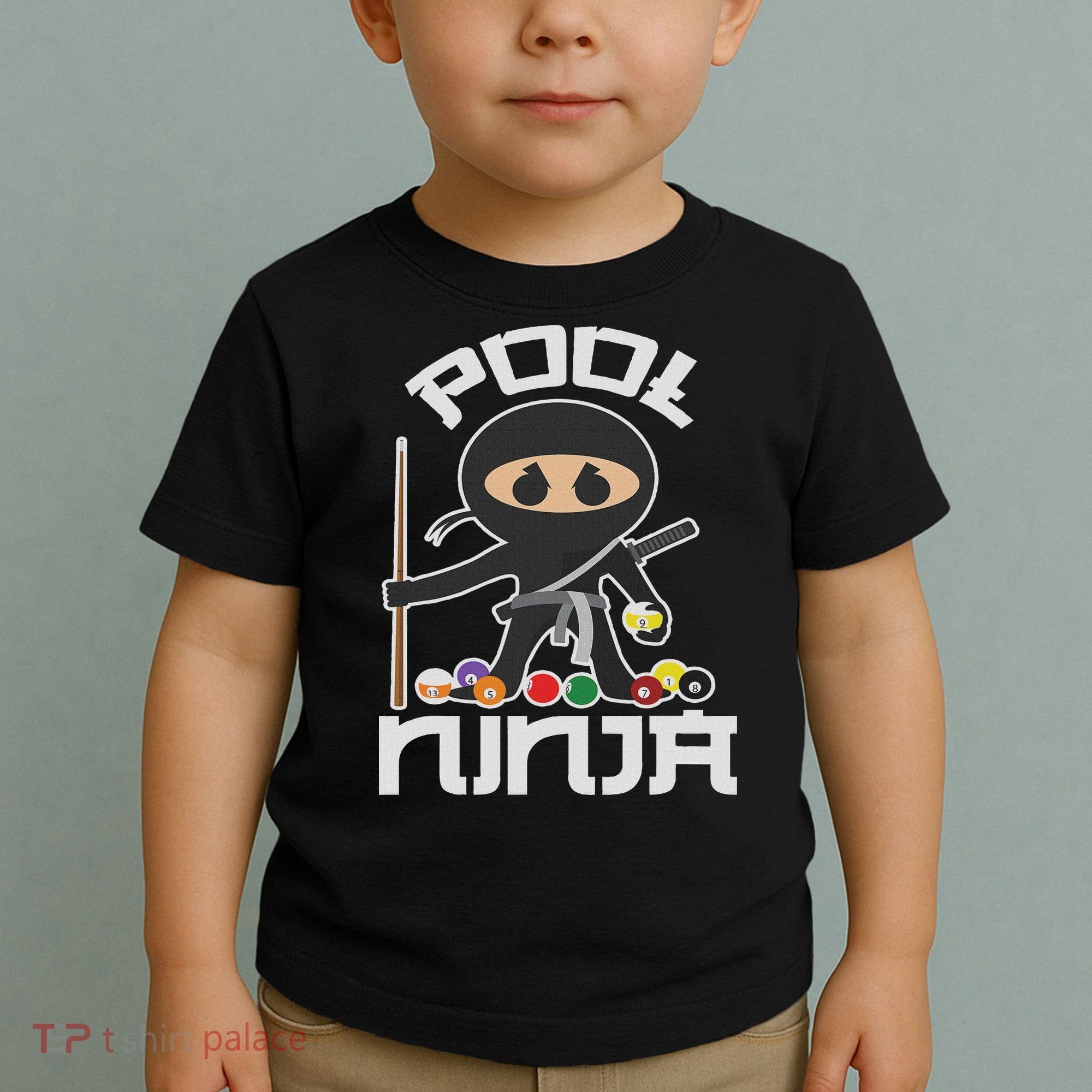Pool Ninja Cute Pocket Billiards Lover Gift Toddler T-Shirt