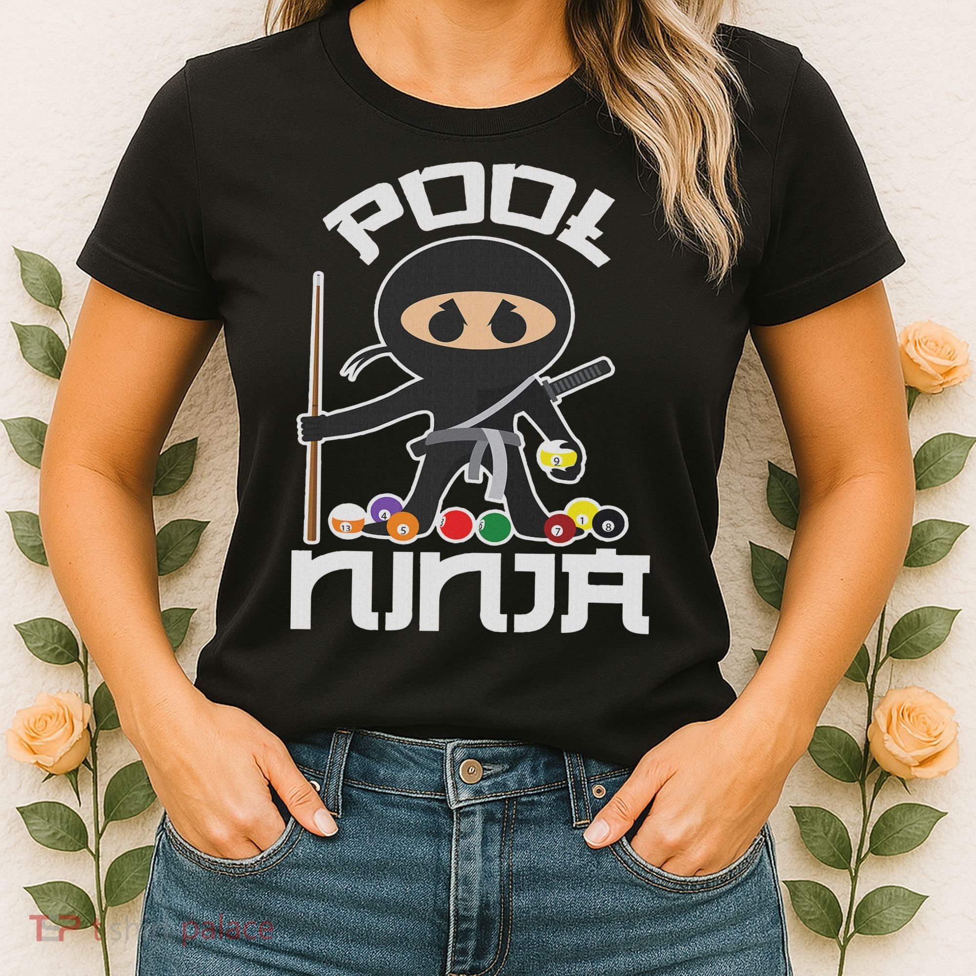 Pool Ninja Cute Pocket Billiards Lover Gift Women's T-Shirt