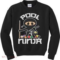 Pool Ninja Cute Pocket Billiards Lover Gift Kids Sweatshirt thumb 0