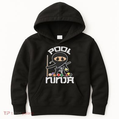Pool Ninja Cute Pocket Billiards Lover Gift Kids Hoodie