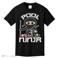 Pool Ninja Cute Pocket Billiards Lover Gift Kids T-Shirt thumb 0
