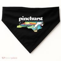 Pinehurst North Carolina Outdoors Retro Nature USA-Made Doggie Bandana thumb 0