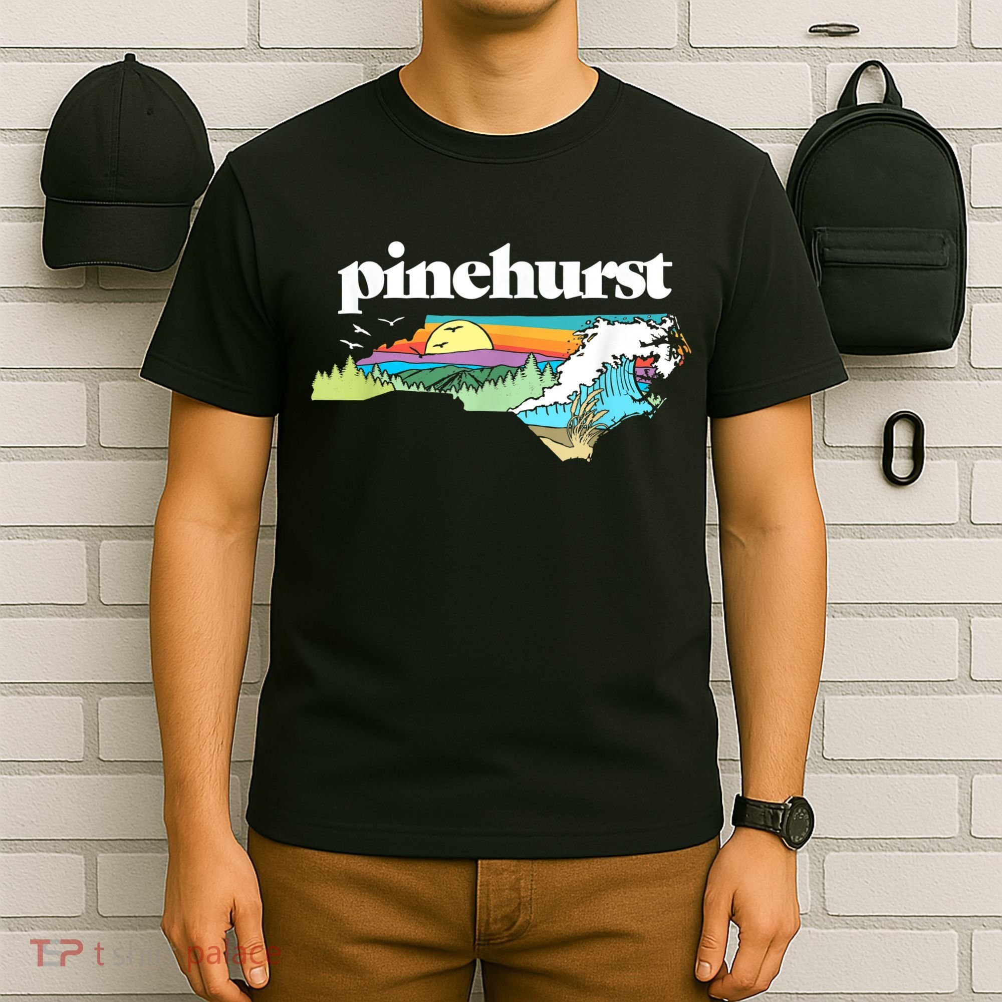 Pinehurst North Carolina Outdoors Retro Nature T-Shirt