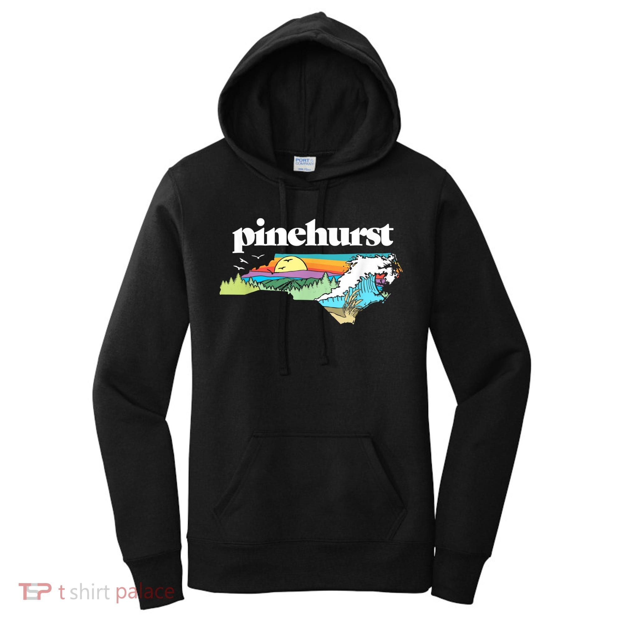 Pinehurst North Carolina Outdoors Retro Nature Women's Hoodie