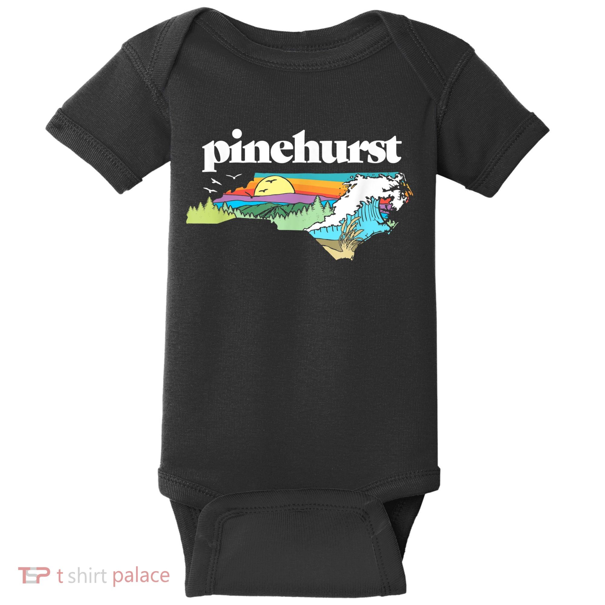 Pinehurst North Carolina Outdoors Retro Nature Baby Bodysuit