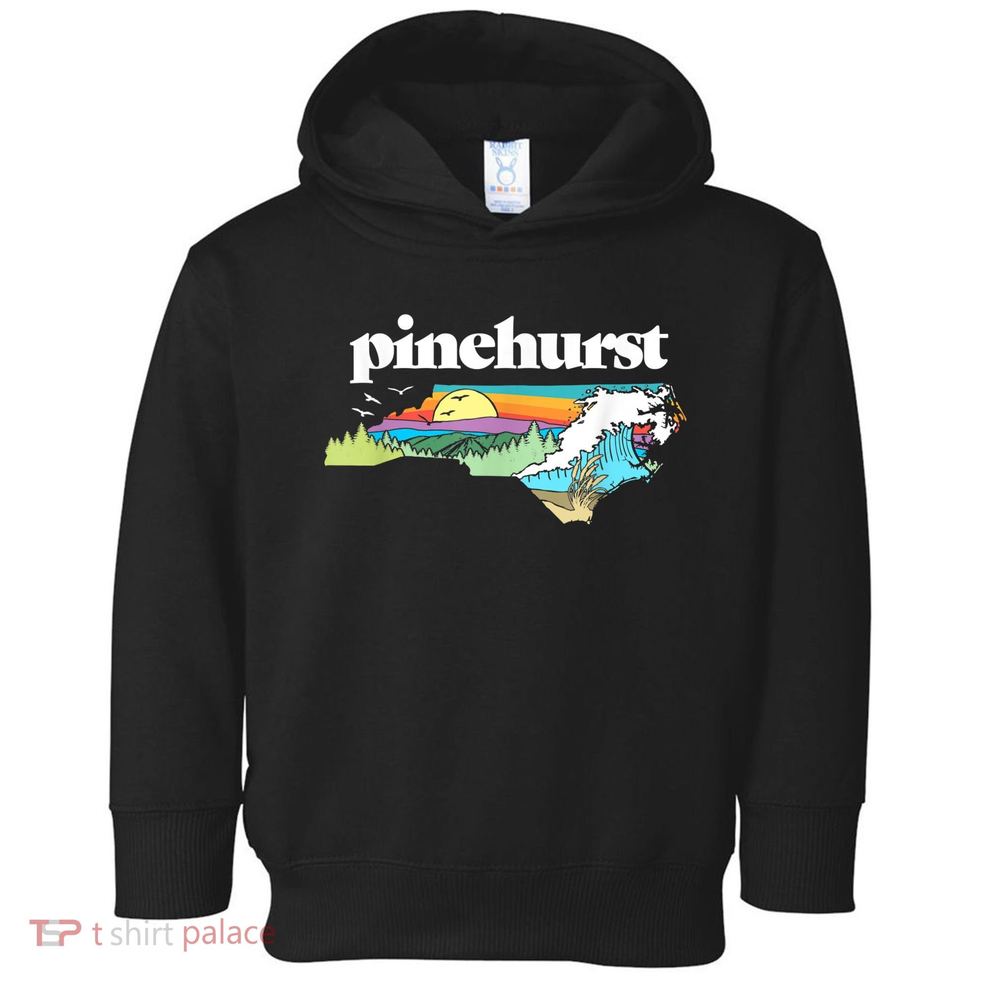 Pinehurst North Carolina Outdoors Retro Nature Toddler Hoodie