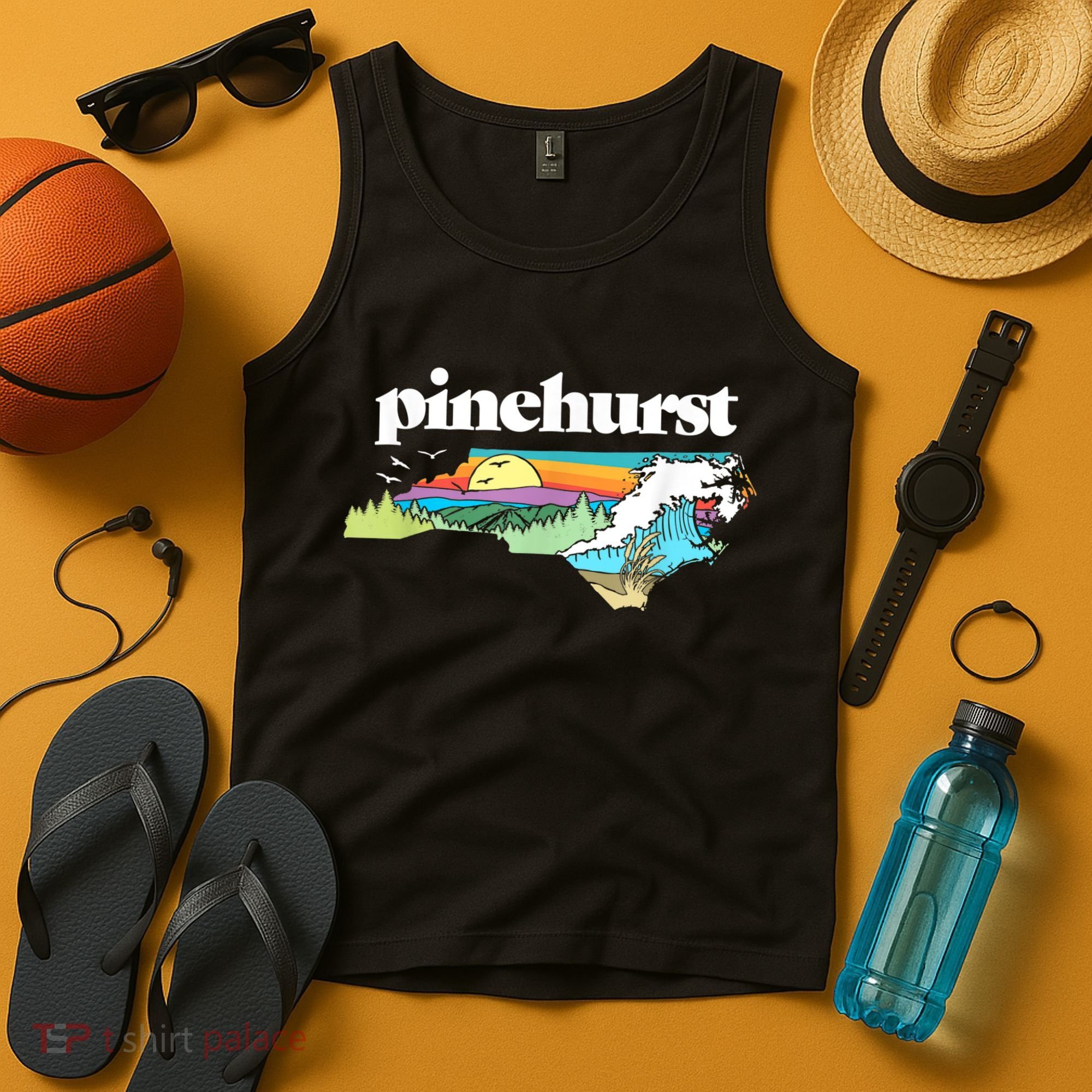 Pinehurst North Carolina Outdoors Retro Nature Tank Top