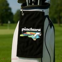Pinehurst North Carolina Outdoors Retro Nature Golf Towel thumb 2