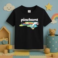 Pinehurst North Carolina Outdoors Retro Nature Toddler T-Shirt thumb 3