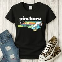 Pinehurst North Carolina Outdoors Retro Nature Women's T-Shirt thumb 3