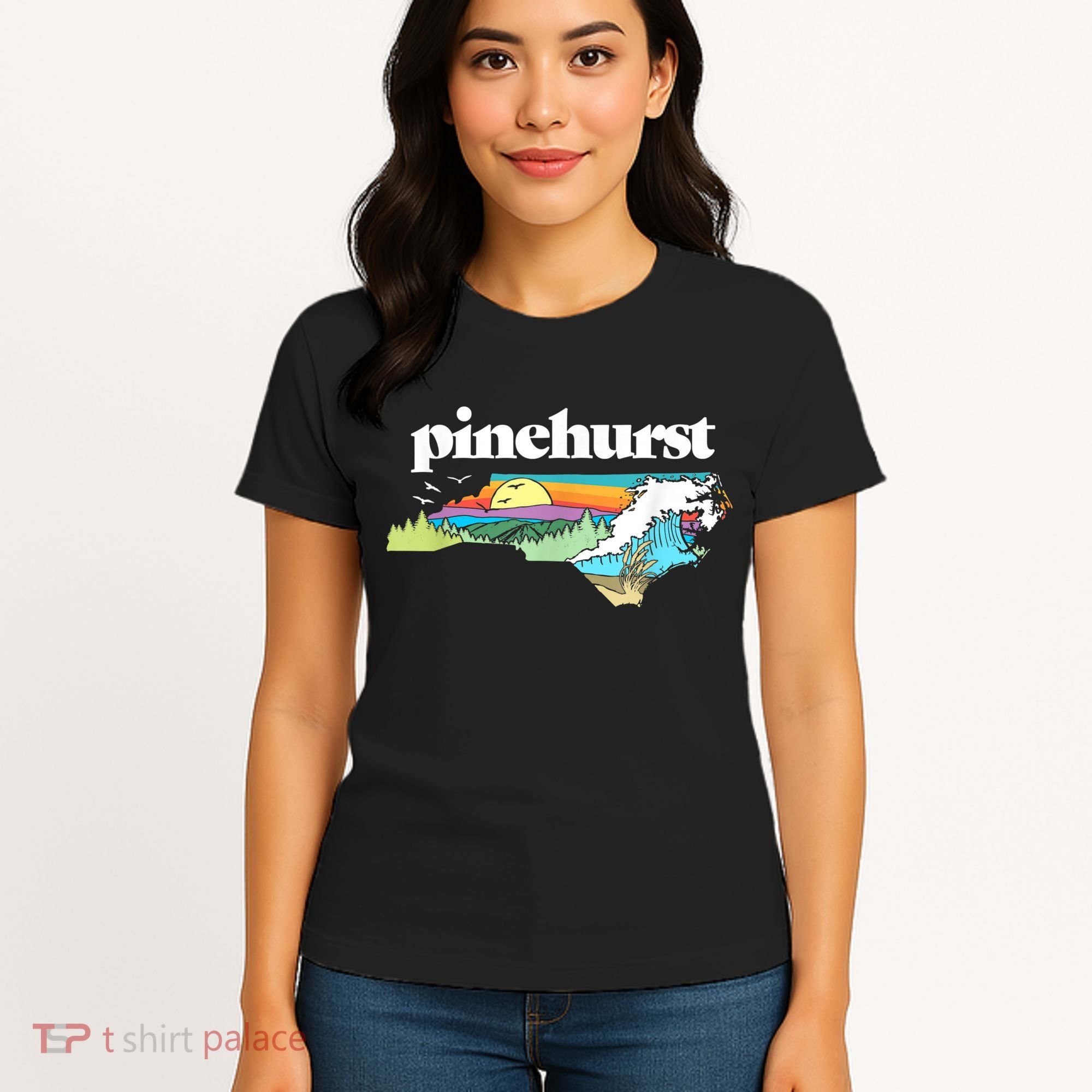 Pinehurst North Carolina Outdoors Retro Nature Women's T-Shirt