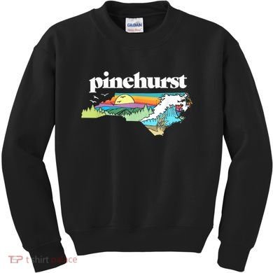Pinehurst North Carolina Outdoors Retro Nature Kids Sweatshirt