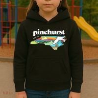 Pinehurst North Carolina Outdoors Retro Nature Kids Hoodie thumb 3