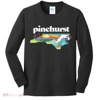 Pinehurst North Carolina Outdoors Retro Nature Kids Long Sleeve Shirt thumb 0
