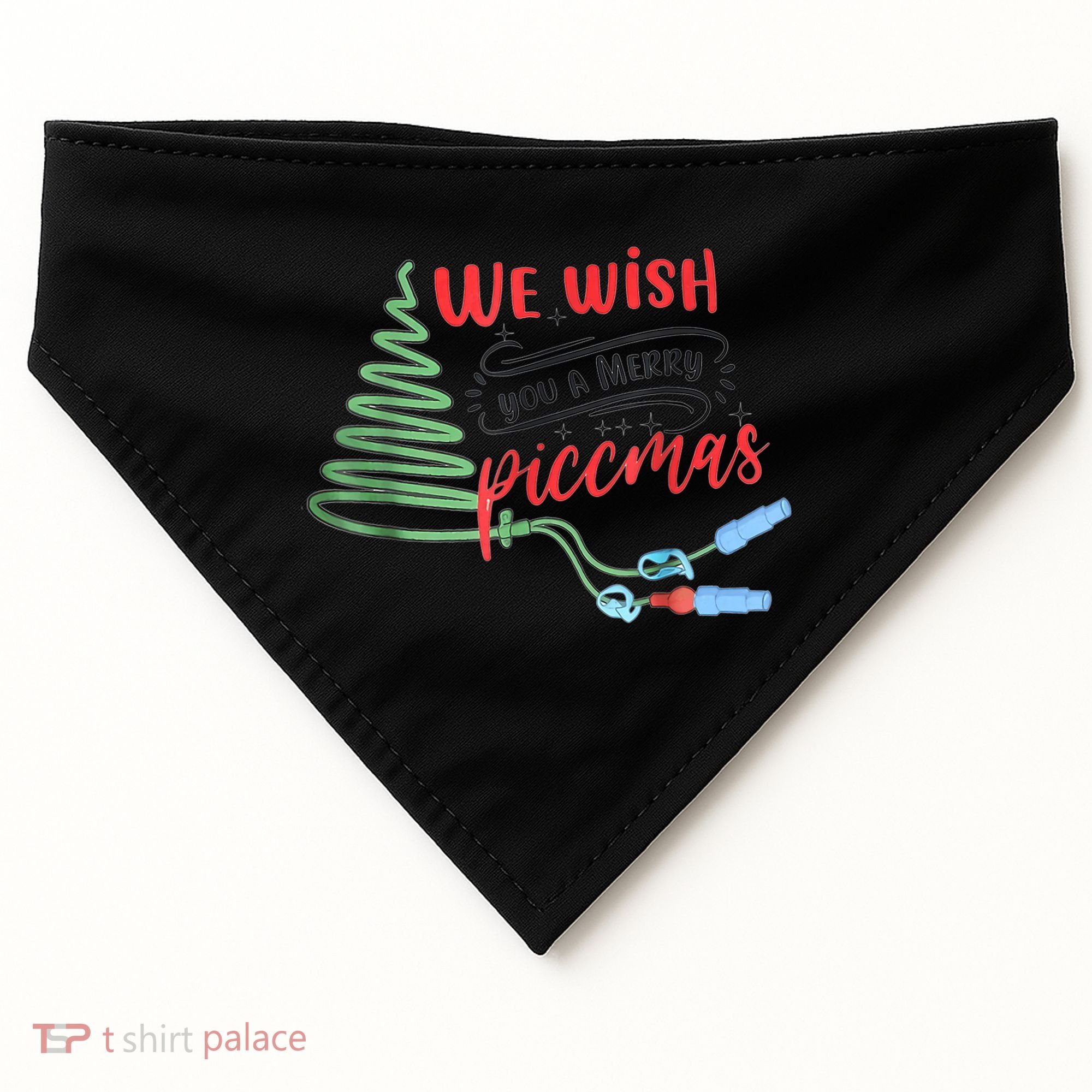 PICC Nurse Christmas Vascular Access ICU Rn Infusion Nurse USA-Made Doggie Bandana
