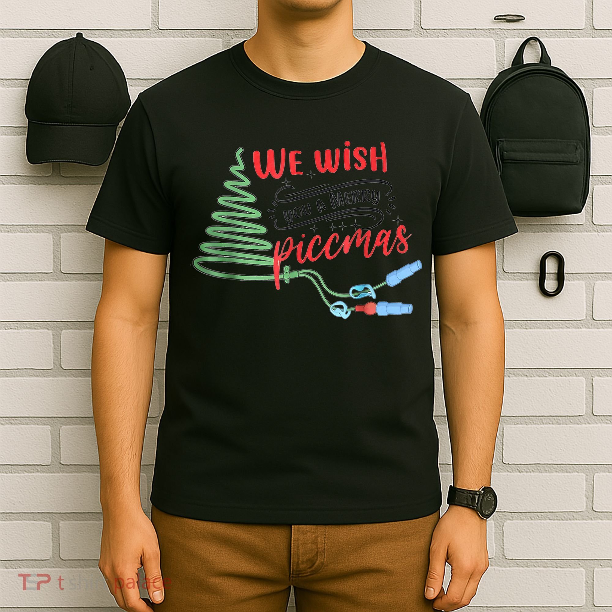 PICC Nurse Christmas Vascular Access ICU Rn Infusion Nurse T-Shirt