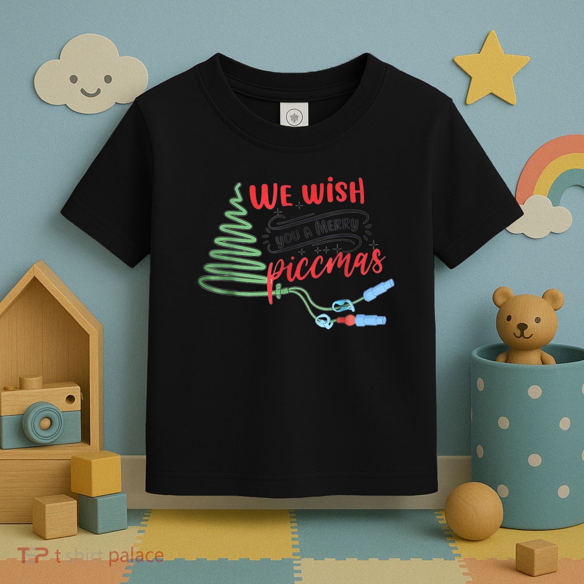 PICC Nurse Christmas Vascular Access ICU Rn Infusion Nurse Toddler T-Shirt
