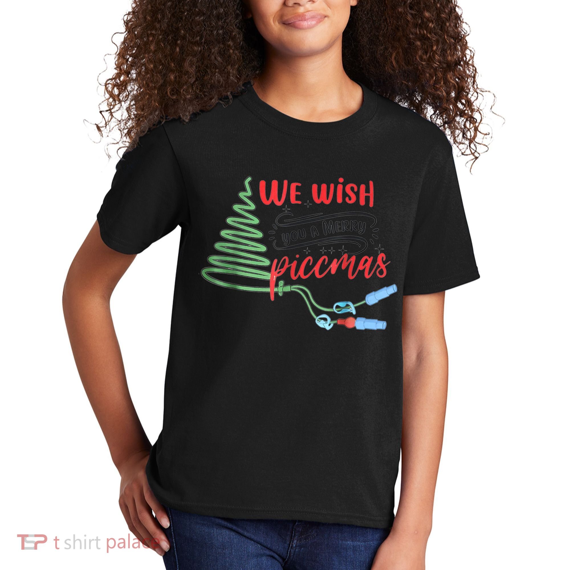 PICC Nurse Christmas Vascular Access ICU Rn Infusion Nurse Kids T-Shirt