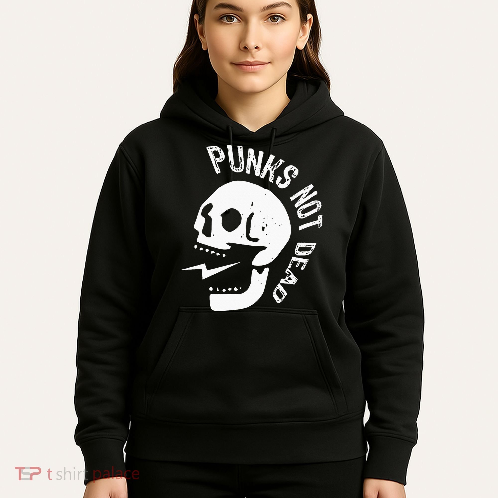 Punks Not Dead Skull Hoodie