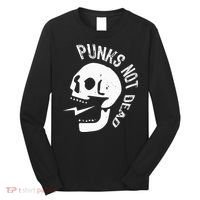 Punks Not Dead Skull Long Sleeve Shirt thumb 0