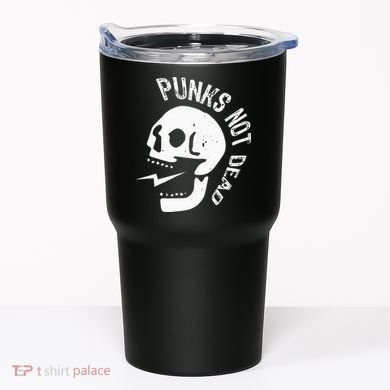 Punks Not Dead Skull Tumbler