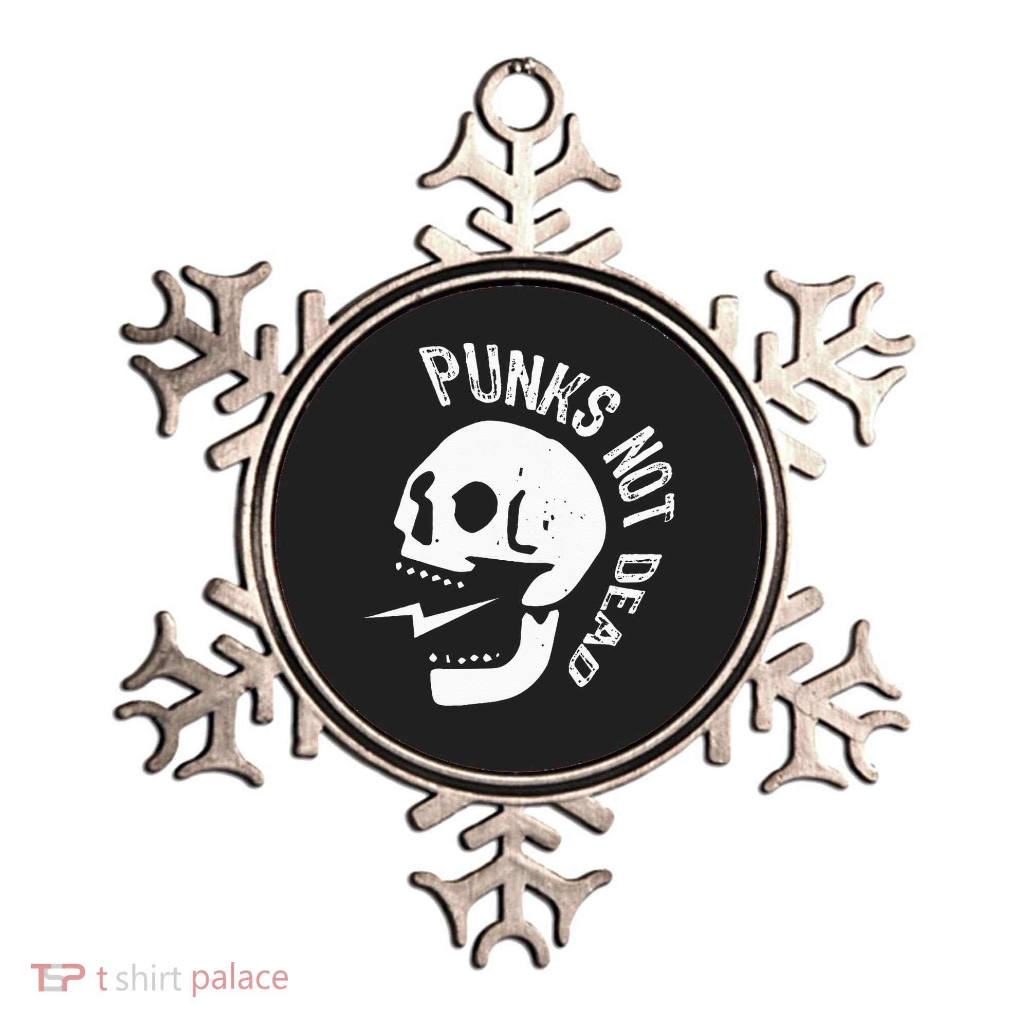 Punks Not Dead Skull Ornament