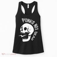 Punks Not Dead Skull Women's Tank Top thumb 0