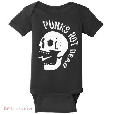 Punks Not Dead Skull Baby Bodysuit