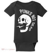 Punks Not Dead Skull Baby Bodysuit thumb 0