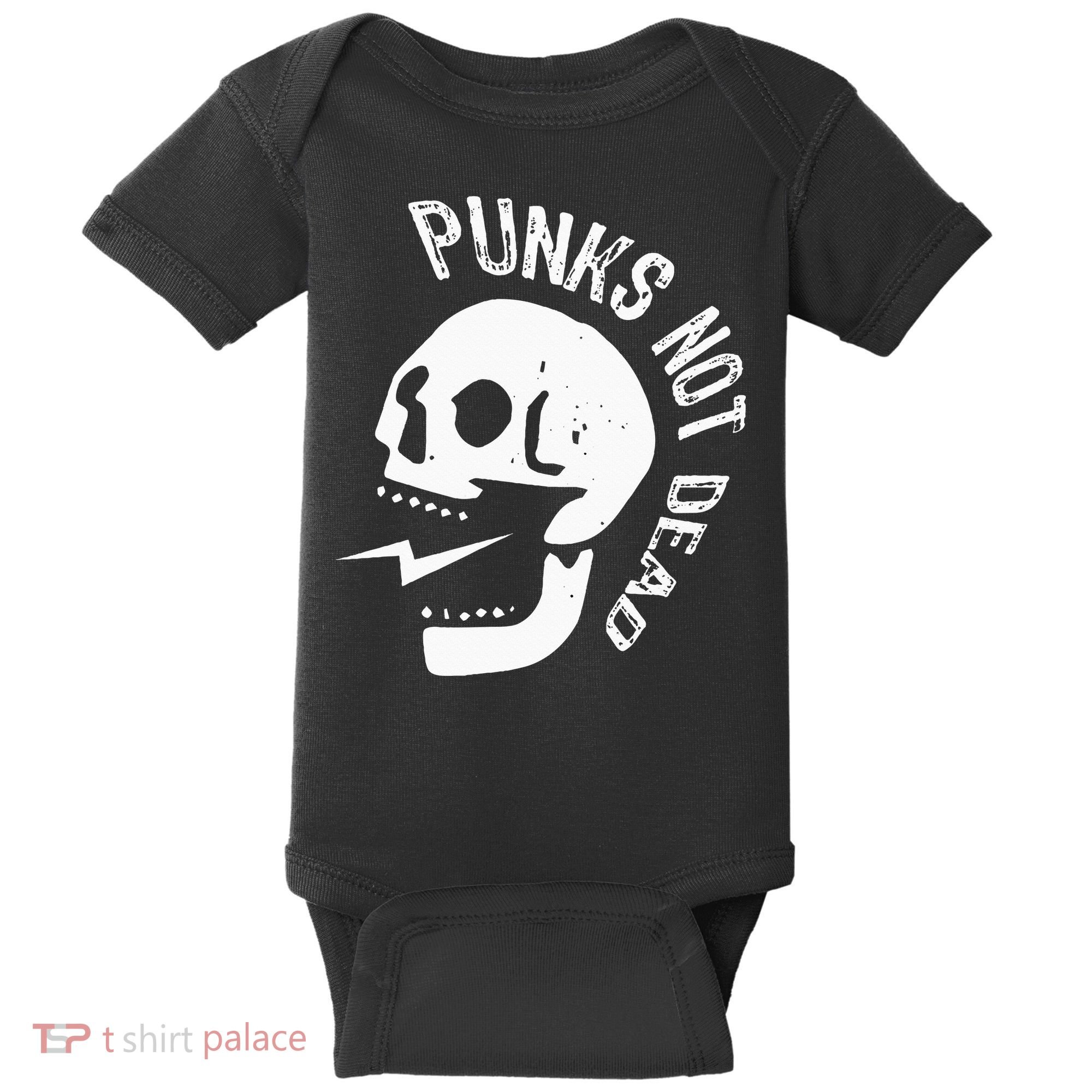 Punks Not Dead Skull Baby Bodysuit