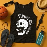 Punks Not Dead Skull Tank Top thumb 4