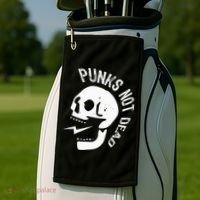 Punks Not Dead Skull Golf Towel thumb 2