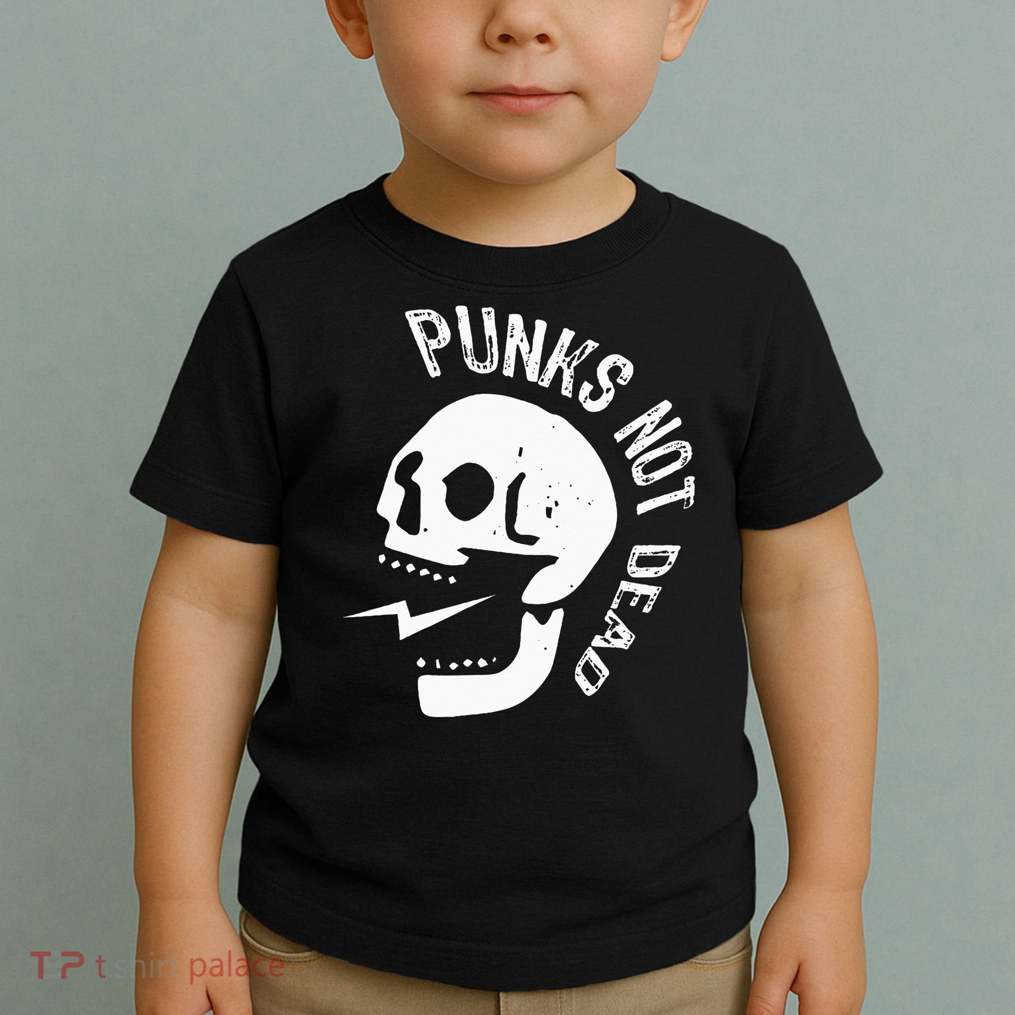 Punks Not Dead Skull Toddler T-Shirt