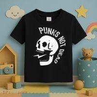 Punks Not Dead Skull Toddler T-Shirt thumb 3