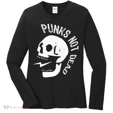 Punks Not Dead Skull Women's Long Sleeve Shirt