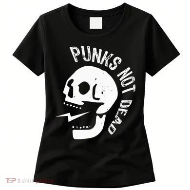 Punks Not Dead Skull Women's T-Shirt