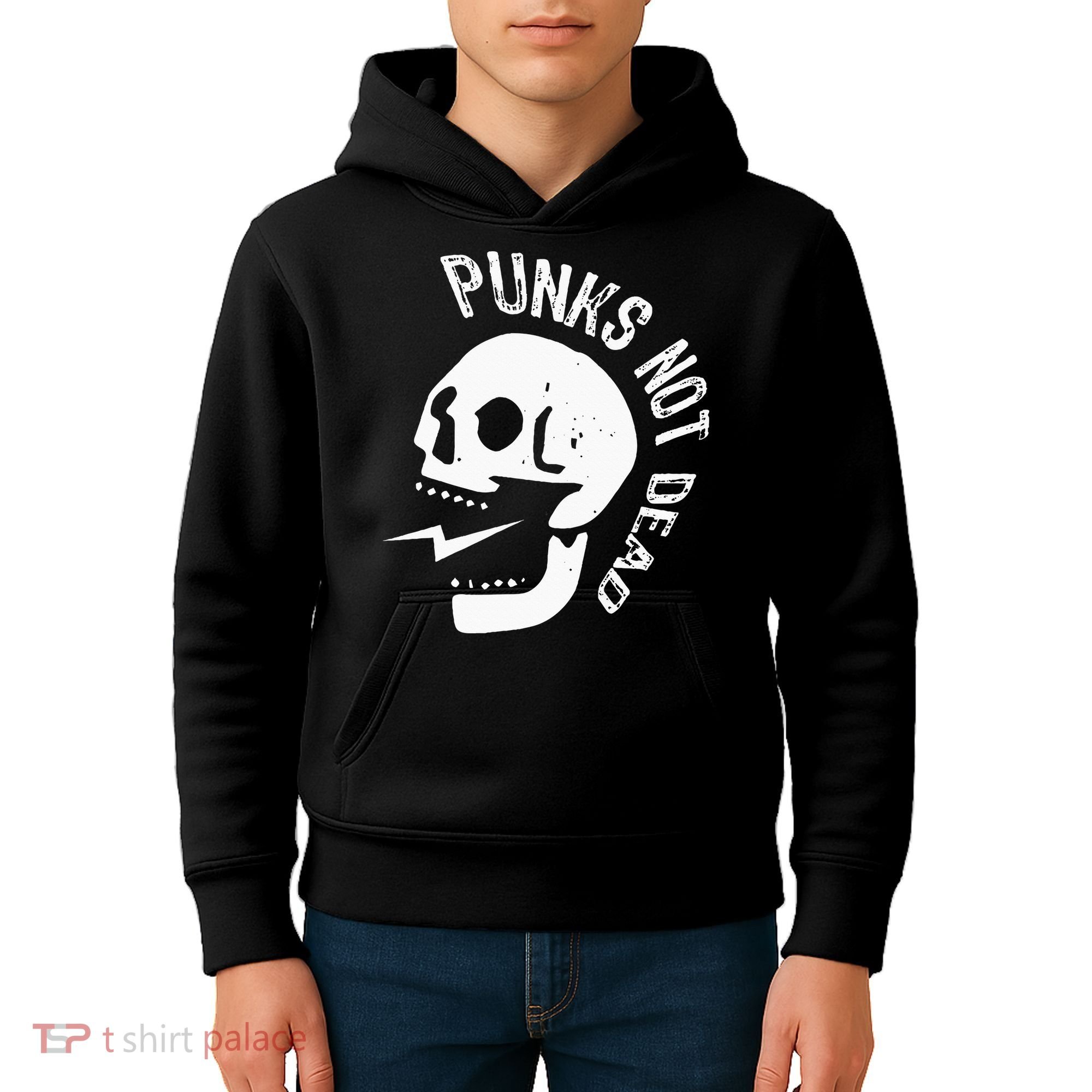 Punks Not Dead Skull Kids Hoodie