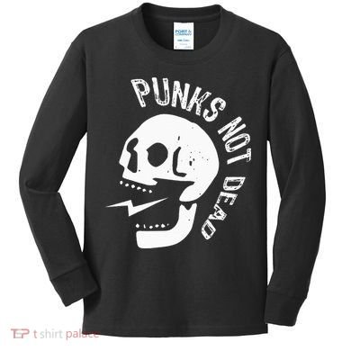 Punks Not Dead Skull Kids Long Sleeve Shirt
