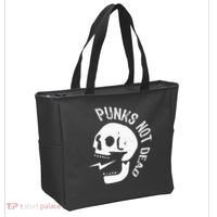 Punks Not Dead Skull Tote Bag thumb 2