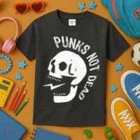 Punks Not Dead Skull Kids T-Shirt thumb 3