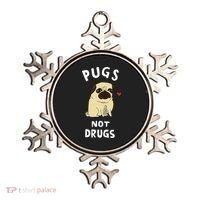 Pugs Not Drugs Funny Present For Dog Lover Tee Pets Ornament thumb 0