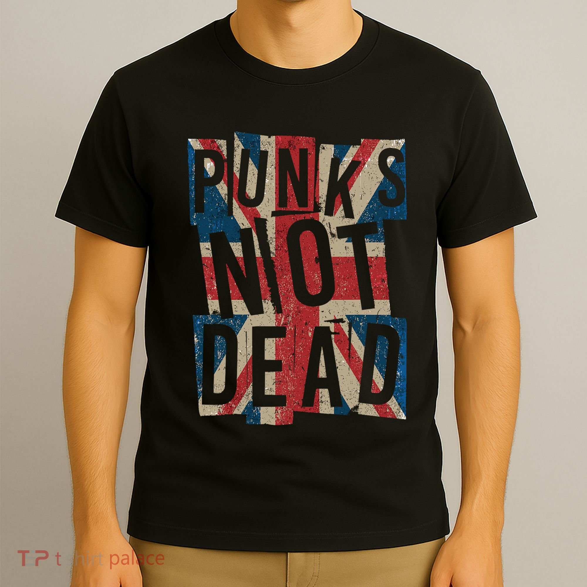Punks Not Dead Vintage Uk London Flag Punk Is Not Dead T-Shirt