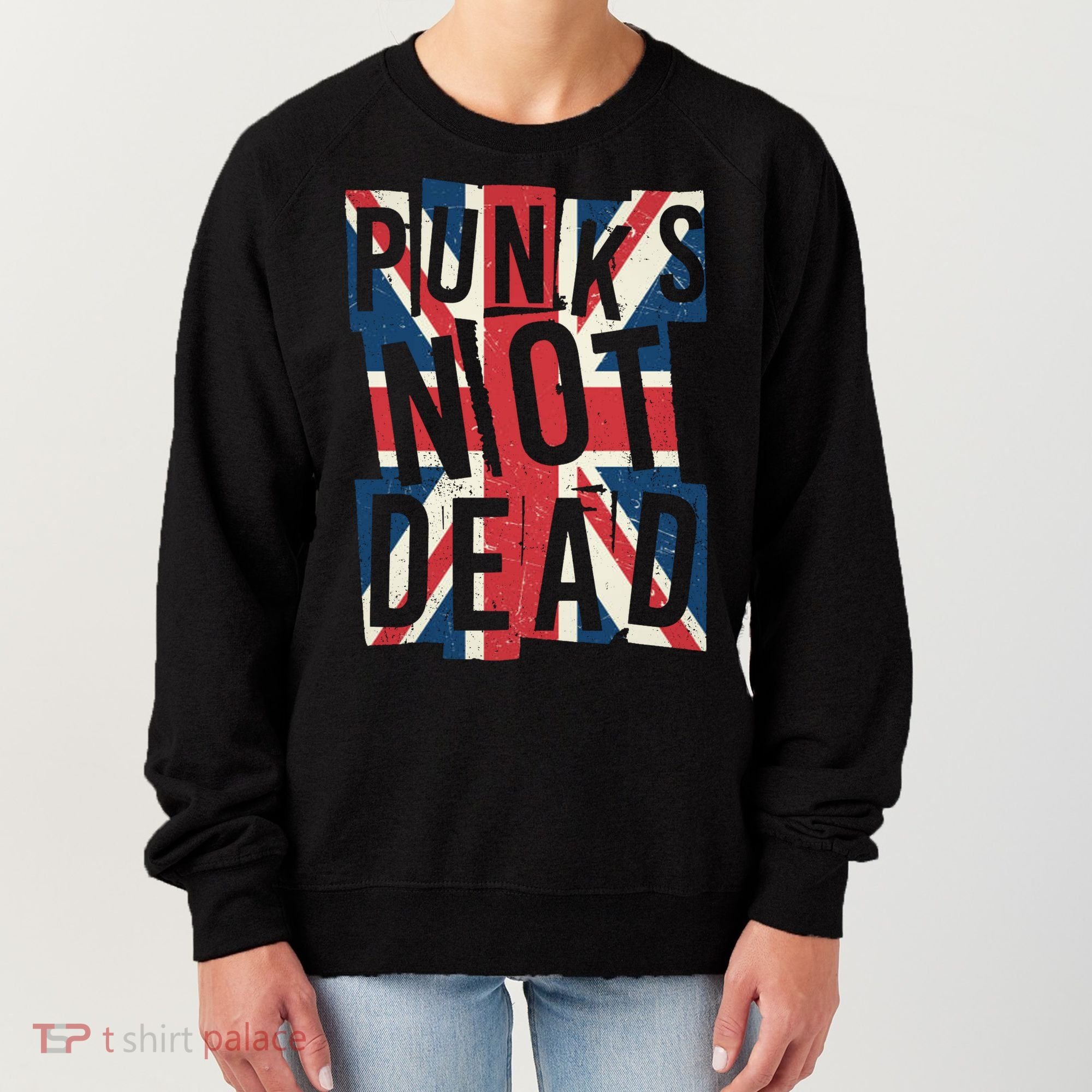 Punks Not Dead British Flag Britain England Women's Sweatshirt