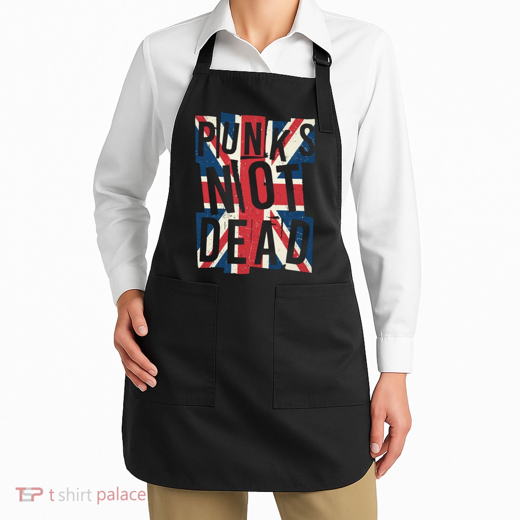 Punks Not Dead British Flag Britain England Apron